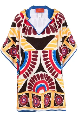 La DoubleJ Terry abstract-print poncho