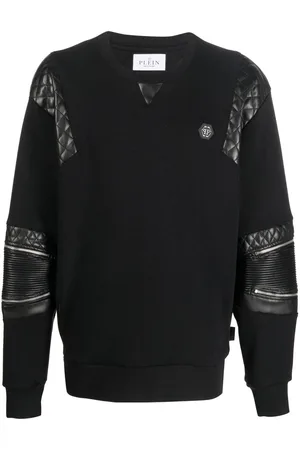 Philipp Plein Diamond-quilt panelled sweatshirt