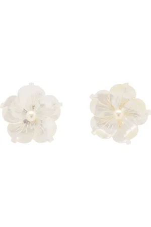 Jennifer Behr Mother-of-pearl flower stud earrings