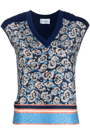 Salvatore Ferragamo All-over graphic-print V-neck vest