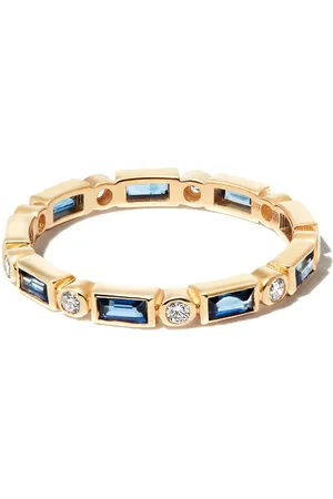 Sydney Evan 14kt yellow sapphire and diamond eternity ring