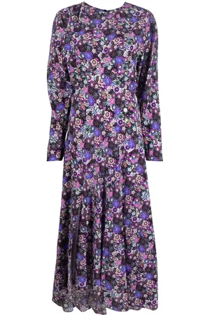 Isabel Marant Floral-print long-sleeve maxi dress