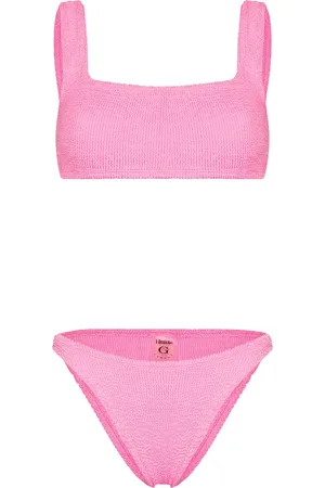 Hunza G Crinkled cropped bikini set