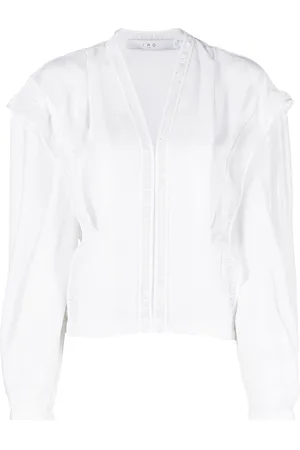 IRO Elea lace-detail V-neck blouse