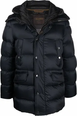 MOORER Hooded zip-up padded coat