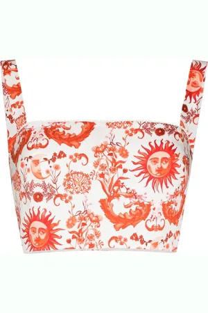 Borgo De Nor Graphic-print square-neck top