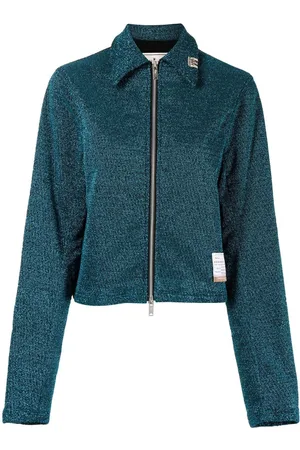 Maison Mihara Yasuhiro Logo-patch zip-up shirt jacket