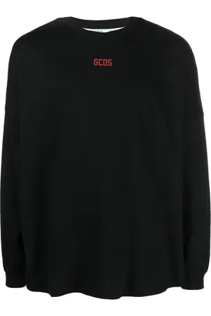 GCDS Long-sleeved logo-print T-shirt