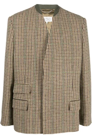 Maison Margiela Houndstooth-pattern wool blazer