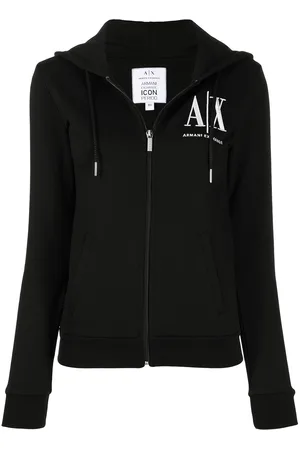 Armani Exchange Logo-print zip-up hoodie