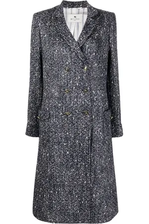 Etro Pegaso-button tweed coat