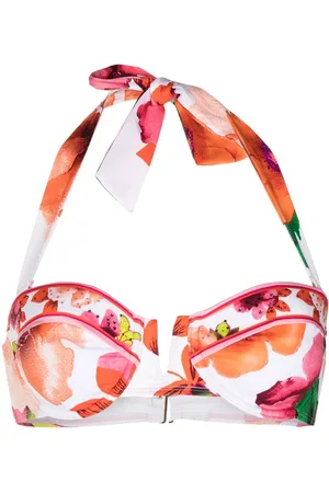 Camilla Floral-print bikini top