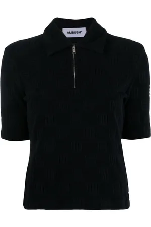 AMBUSH Monogram zip-up polo top