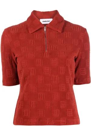 AMBUSH Monogram zip-up polo top