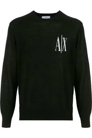 Armani Exchange Intarsia logo wool jumper