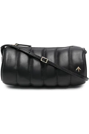 MANU Cylinder padded logo-plaque shoulder bag