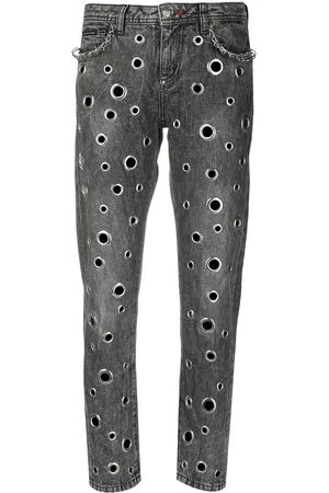 Philipp Plein Ring-detail boyfriend jeans