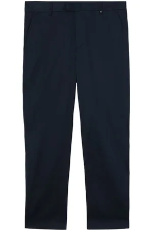 Burberry Embroidered monogram straight-leg trousers