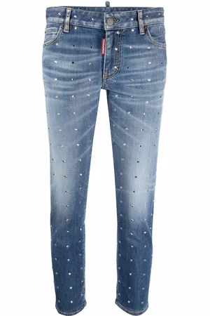 Dsquared2 Crystal-embellished cropped jeans