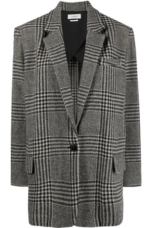 Marant Etoile Cikaito oversized plaid coat
