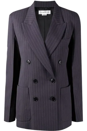 Victoria Beckham Striped double-breasted blazer