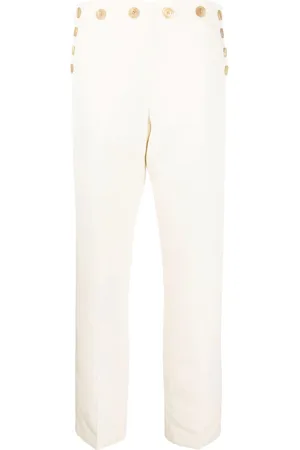 Khaite High-waist silk trousers