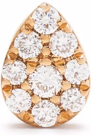 DJULA 18kt rose gold Pear diamond piercing