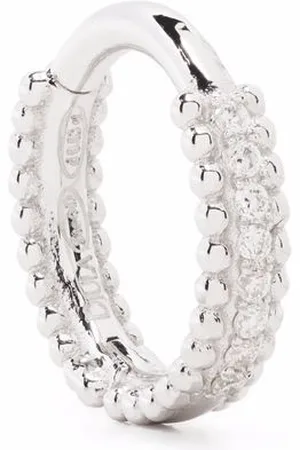 DJULA 18kt white gold diamond hoop earring
