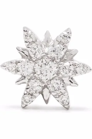 DJULA 18kt white gold Mini Sun diamond earrings