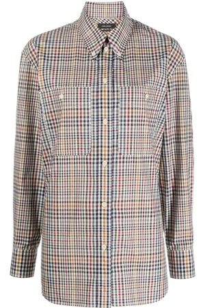 Isabel Marant Rinela checked long-sleeved shirt