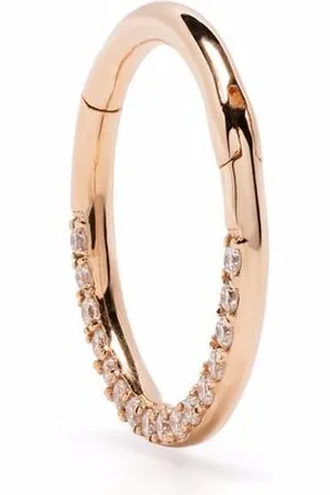 DJULA 18kt rose gold diamond hoop earring
