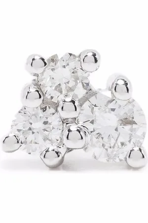 DJULA 18kt white gold 3 diamond piercing