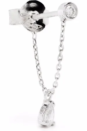 DJULA 18kt white gold Delicatesse diamond chain earring