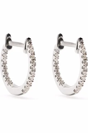 DJULA 18kt white gold diamond hoop earrings