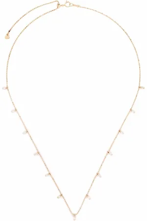 DJULA 18kt rose gold diamond multi-tassel necklace