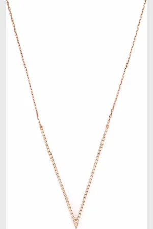 DJULA 18kt rose gold Big V diamond necklace