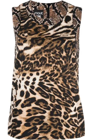 Moschino Animal-print sleeveless vest top