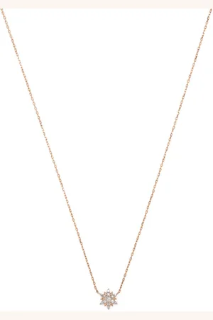 DJULA 18kt rose gold Sun diamond necklace