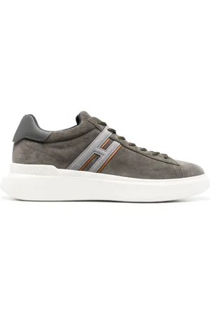Hogan Logo-patch low-top suede sneakers