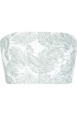 Bambah Palm leaf-print bustier top