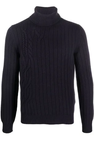corneliani Roll-neck cable-knit jumper