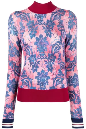VERSACE Logo-print mock-neck jumper