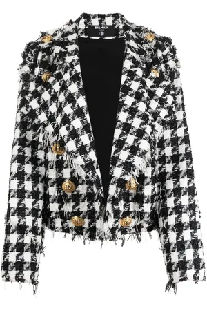 Balmain Frayed tweed jacket