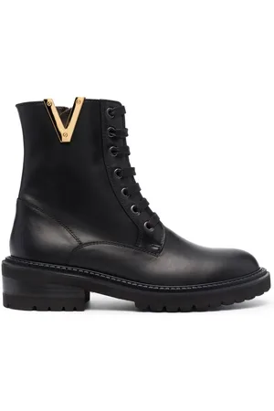 Via Roma Logo-hardware leather boots