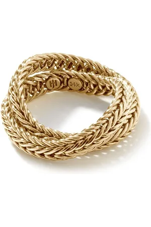 John Hardy 14kt yellow Kami Chain 4.5mm crossover ring