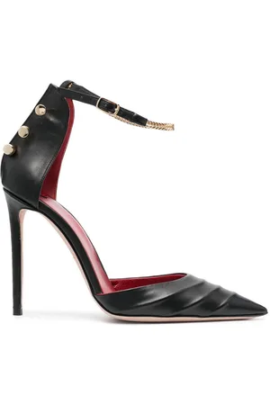 HARDOT Chain-detail pointed-toe pumps