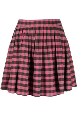 Kenzo High-waisted check-pattern skirt