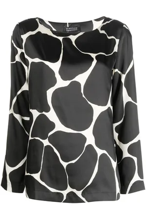 GIANLUCA CAPANNOLO Graphic-print satin top