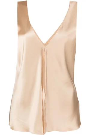 Voz Silk raw-edge tank top