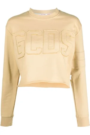 GCDS Logo print cropped sweatshirt